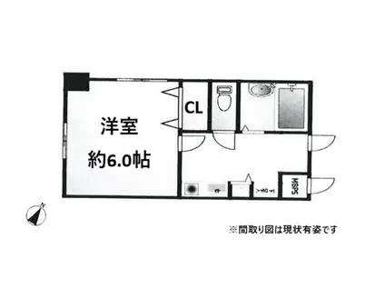 リーガル神戸元町(1K/2階)の間取り写真