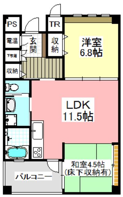 ルンガヴィータ(2LDK/5階)の間取り写真
