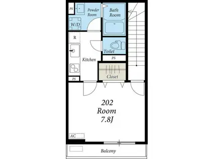 リブリ・アルモ(1K/2階)の間取り写真