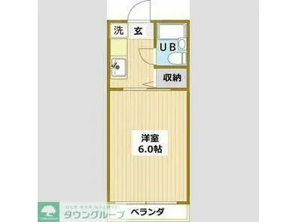 めぞん一刻(1K/4階)の間取り写真