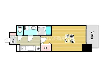 エスリード大阪デュアルゲート(1K/10階)の間取り写真