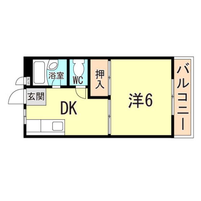 グローリア久保(1DK/2階)の間取り写真