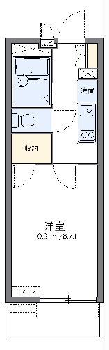 レオパレスサウスストリート(1K/2階)の間取り写真