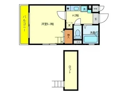 アルカサールヨシタニ弐番館(1K/3階)の間取り写真