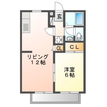 RESIDENCE SAKOH VII(1LDK/2階)の間取り写真