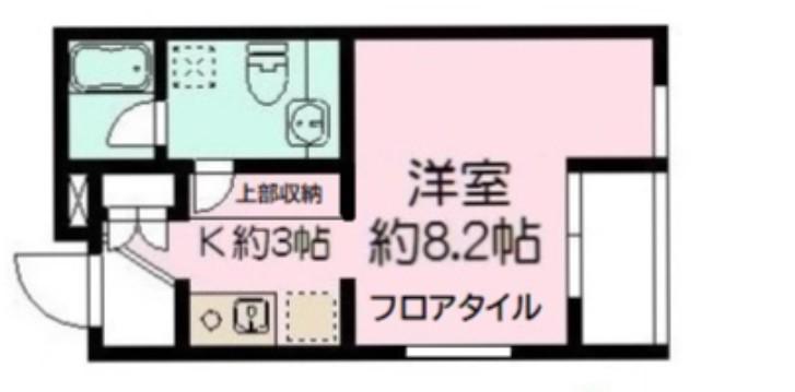グレイスコート千葉みなと(1K/2階)の間取り写真