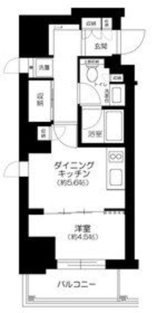 アトラス西早稲田(1DK/2階)の間取り写真