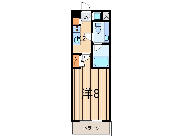レジディア用賀(1K/3階)の間取り写真