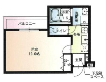 フジパレス岸和田駅北(1K/1階)の間取り写真