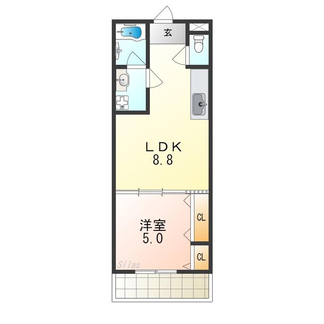 コリーヌ池上(1LDK/2階)の間取り写真