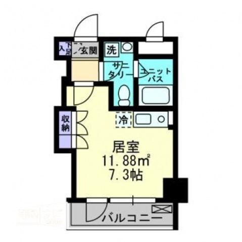 アルファレガロ古新町(ワンルーム/6階)の間取り写真