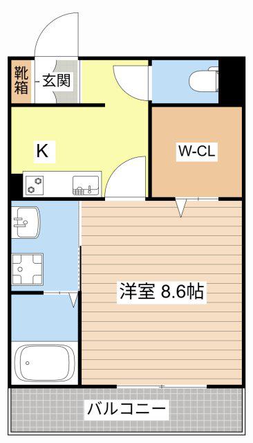 シャーメゾン138(1K/2階)の間取り写真