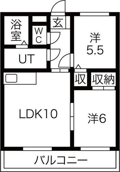 LAーBRILLANTE(2LDK/3階)の間取り写真