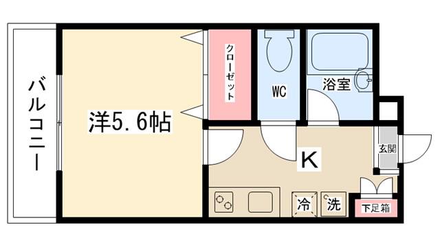 エンシェントアビス(1K/1階)の間取り写真