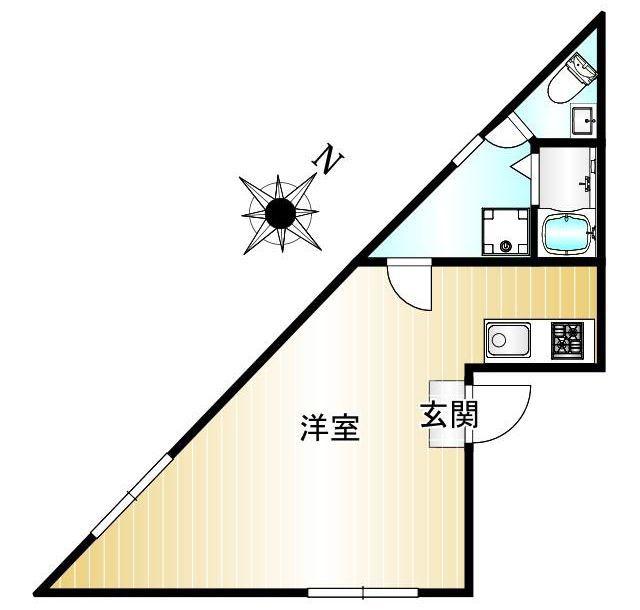 シンフォニア八広(ワンルーム/4階)の間取り写真
