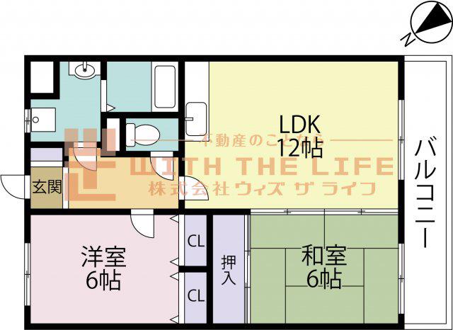 メゾンルミエール(2LDK/3階)の間取り写真