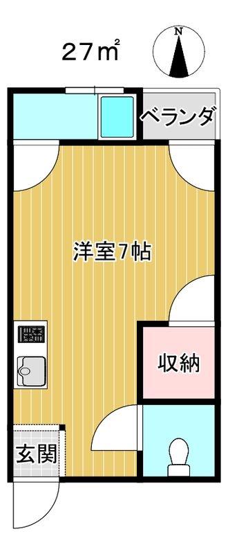 グランビルド長居(ワンルーム/1階)の間取り写真