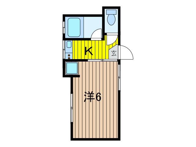 ライブコア蕨(1K/2階)の間取り写真