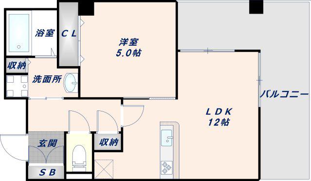 CASA FELICE(1LDK/2階)の間取り写真