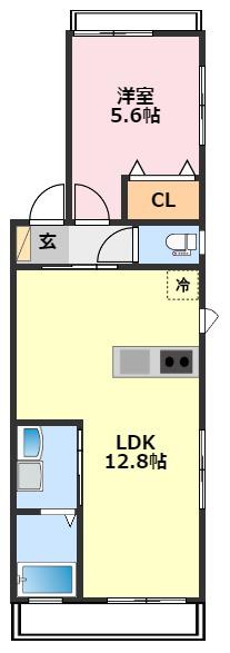 サンライズ天王台(1LDK/3階)の間取り写真
