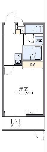 レオパレスエスト(1K/1階)の間取り写真