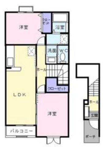 サン・ブリーズ(2LDK/2階)の間取り写真