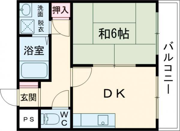 メイフェアN(1DK/3階)の間取り写真