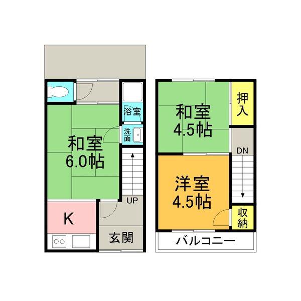 池尻文化(3K/1階)の間取り写真