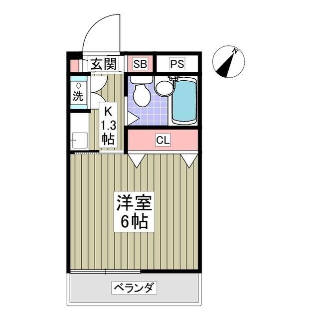 ライフ・イン・キシヤ(1K/3階)の間取り写真