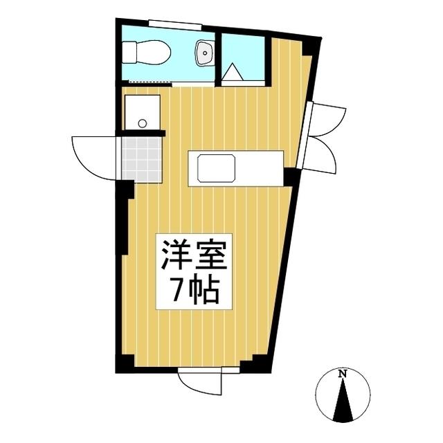 セブンビル(ワンルーム/3階)の間取り写真