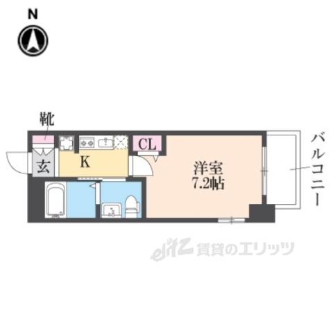 Mプラザ小阪駅前(1K/2階)の間取り写真