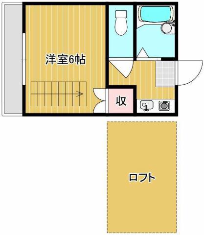 ファミーユMS(1K/2階)の間取り写真
