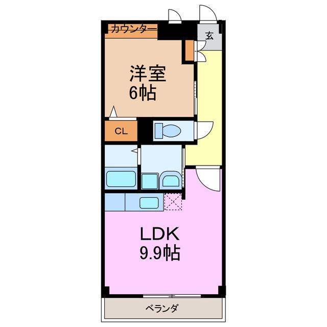 カンタービレ(1LDK/2階)の間取り写真