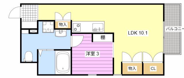 アルコ14(1LDK/3階)の間取り写真