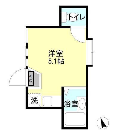 マヤリス(ワンルーム/1階)の間取り写真