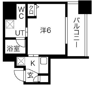 スパシエロッサ横浜吉野(1K/3階)の間取り写真
