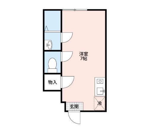 ライブリー江古田(ワンルーム/2階)の間取り写真