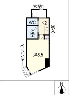 サンパーク丸の内(1K/9階)の間取り写真