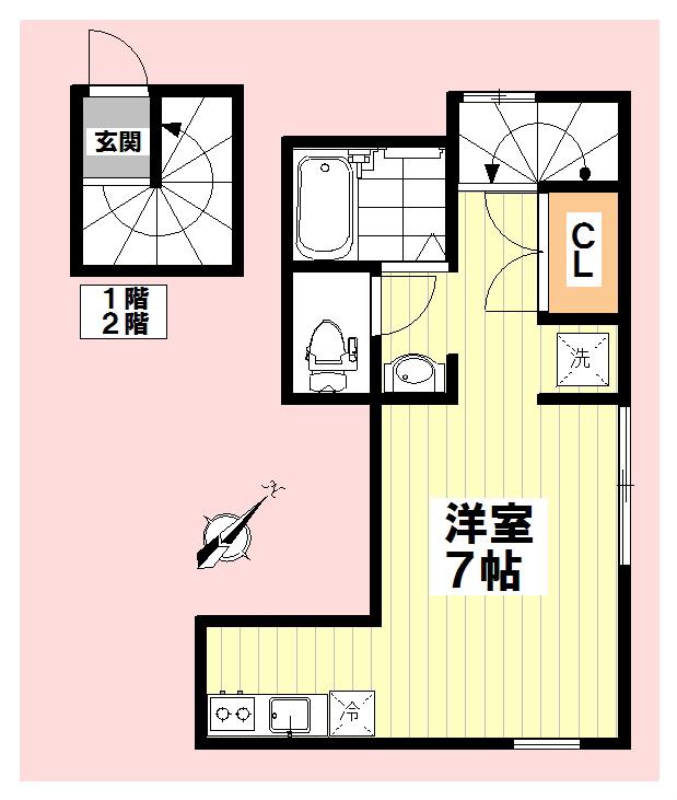 アクシオン大森(ワンルーム/3階)の間取り写真