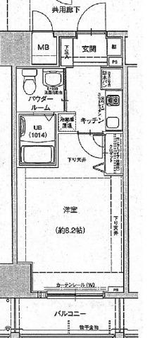 エスリード北浜(1K/6階)の間取り写真