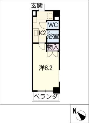 AIBAN(1K/3階)の間取り写真