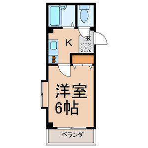 アクア入船(1K/2階)の間取り写真