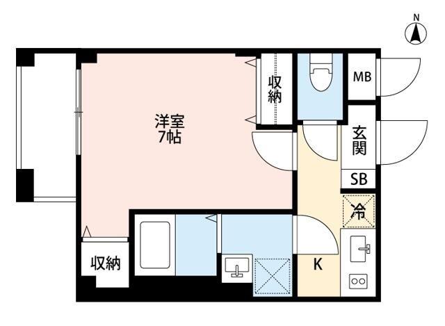 BCASA 東日暮里(1K/1階)の間取り写真