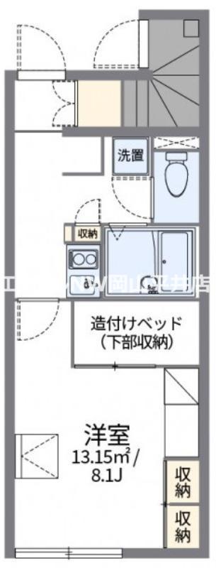 レオパレス浜野南(1K/1階)の間取り写真