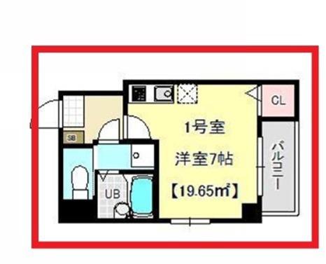 プランドール錦糸町(ワンルーム/5階)の間取り写真