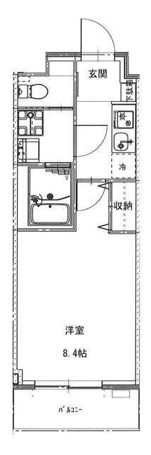 BCASA 志茂(1K/3階)の間取り写真