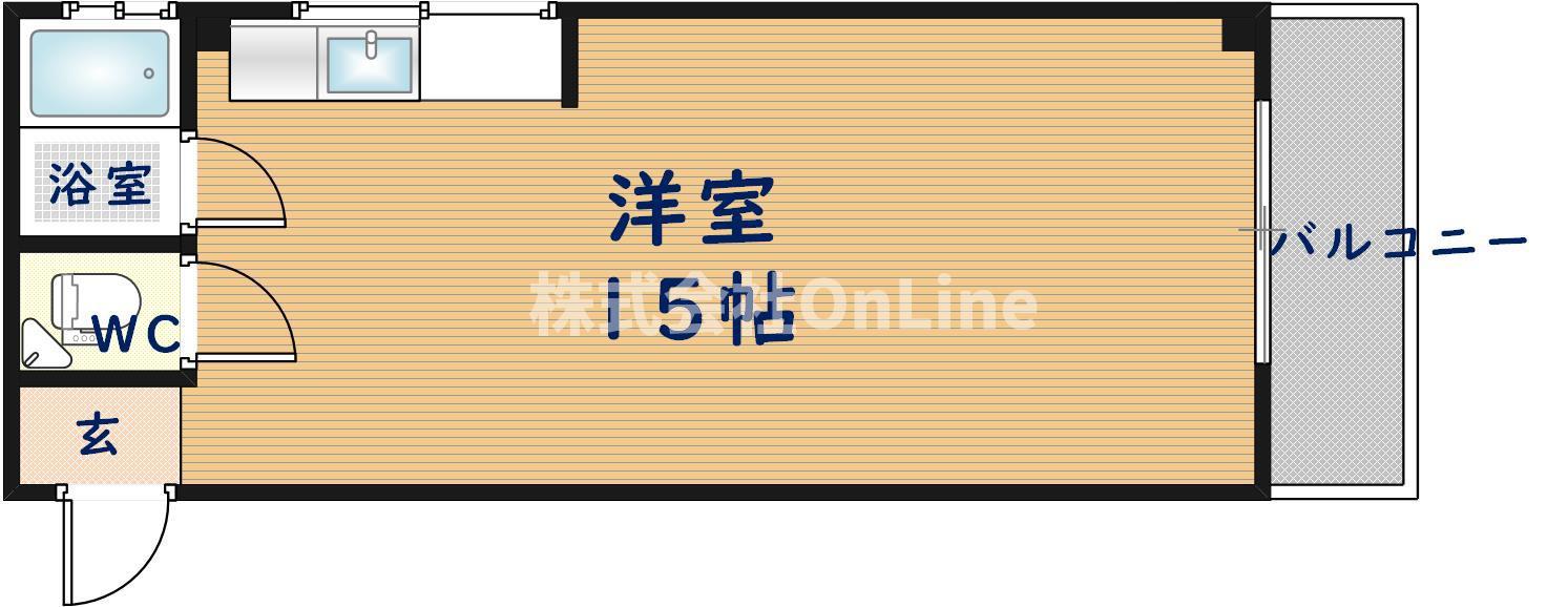 グランキューブ青山町(ワンルーム/4階)の間取り写真