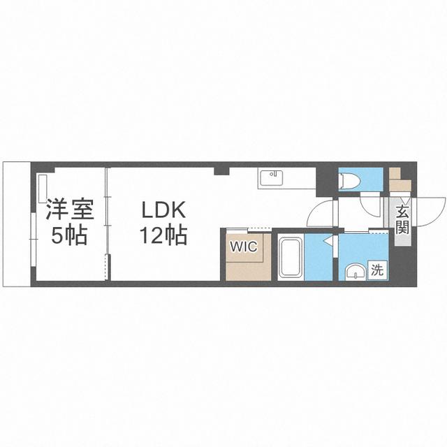 シャトー宝町(1LDK/1階)の間取り写真