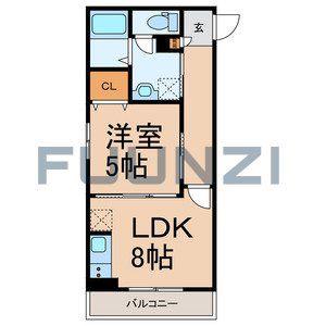 ルミナス船橋本町(1LDK/2階)の間取り写真