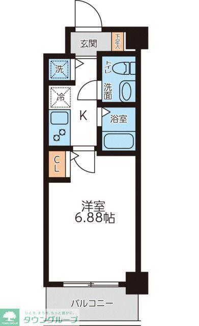 メゾン西馬込(1K/3階)の間取り写真